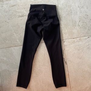 Black lululemon align HR pant 25” size 2